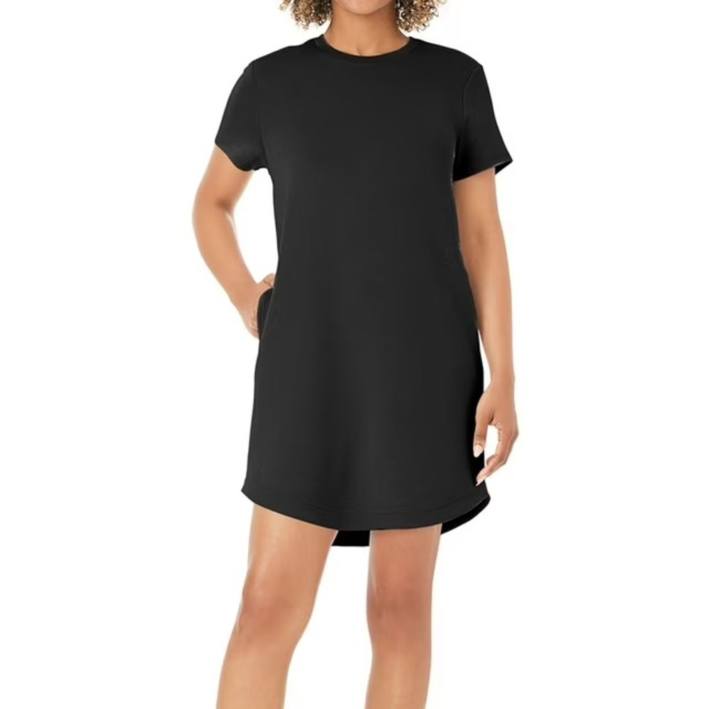Member's Mark Women's Sandwash Short Sleeve Mini Dress Size XXL Black